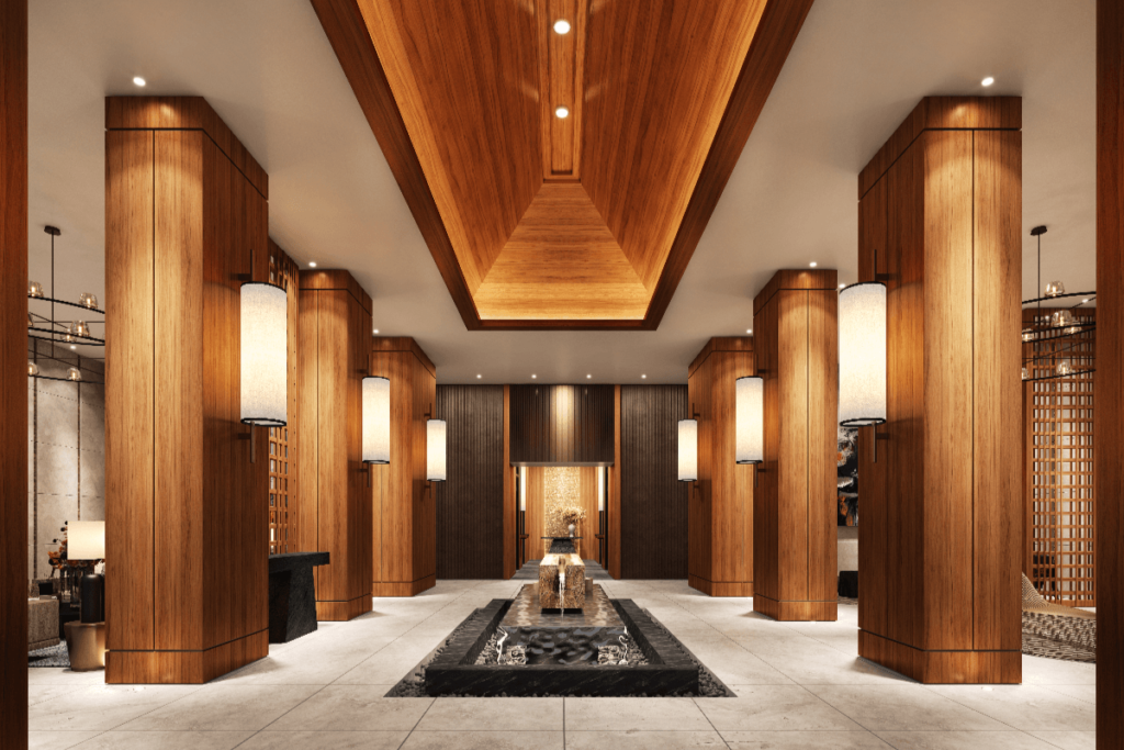 luxurious lobby at shang wack wack