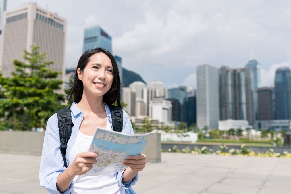 woman looking at unmatched location and accessibility at wack wack