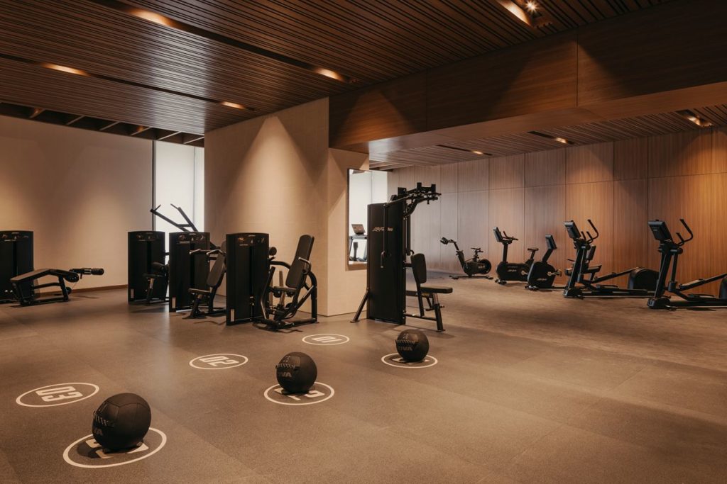 Modern fitness center at Shang Residences at Wack Wack equipped with cardio and strength-training equipment for residents